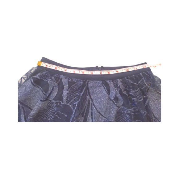 Anthropologie Eva Franco Blue Sequined Skirt - Picture 3 of 4